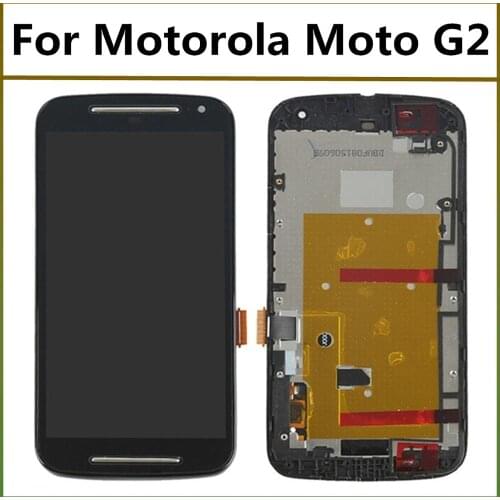 TOUCH SCREEN For Moto G2 LCD Display Touch Screen Digitizer Assembly With Frame For Motorola Moto G2 XT1063 XT1064 XT1068 LCD