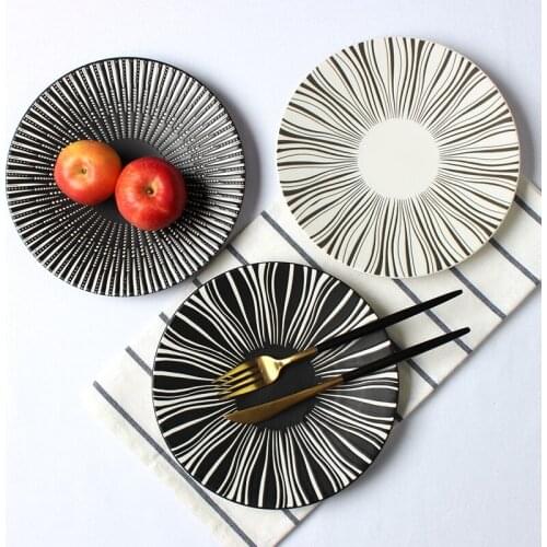 Nordic Dinner Plate Cutlery Simple Western Dessert Plate Creative Straw Hat Plate Pasta Plate Personality Restaurant Plates