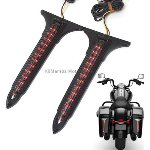 Motorcycle LED Brake Tail Light Rear Saddlebag Accents Lights Lamp For Harley Electra Glides Road Kings Street Glides Road Glide