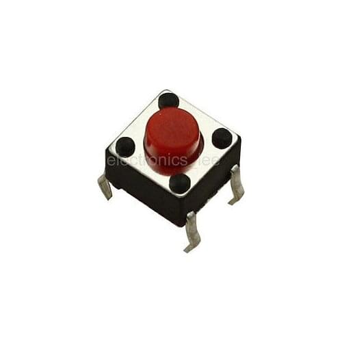 1000pcs 4pin DIP Red 6*6*5mm Tact Switch Tactile Push Button