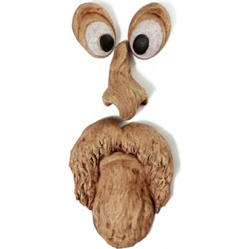 Garden DéCor Tree Decor Sculpture Decoration Outdoor Statue With Mustache Bark Face Facial Features For Birthday Gifts Ornament