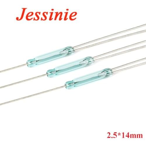 10Pcs Reed Switch 3pin Magnetic Switch 2.5*14mm Normally Open Normally Closed Glass NO NC Contact Conversion for Sensors