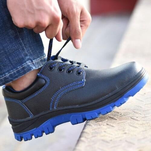 Safety Shoes Cap Steel Toe Safety Shoe Boots For Man Work Shoes Men Waterproof Size 12 Footwear Winter Wear-resistant GXZ531