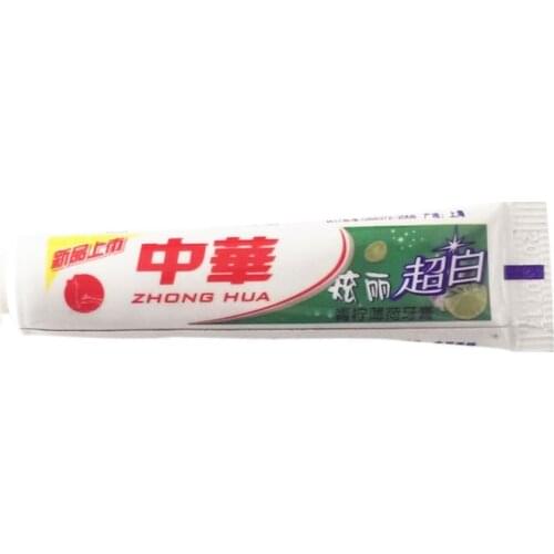 Zhonghua 10g small toothpaste travel hotel one-time cleaning small stick portable fresh breath lime mint care