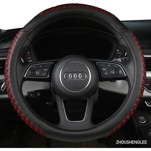 ZHOUSHENGLEE Microfiber Leather Car Steering Wheel Cover For Volvo XC90 S80 XC60 S90 V70 V50 S40 V60 XC70 V40