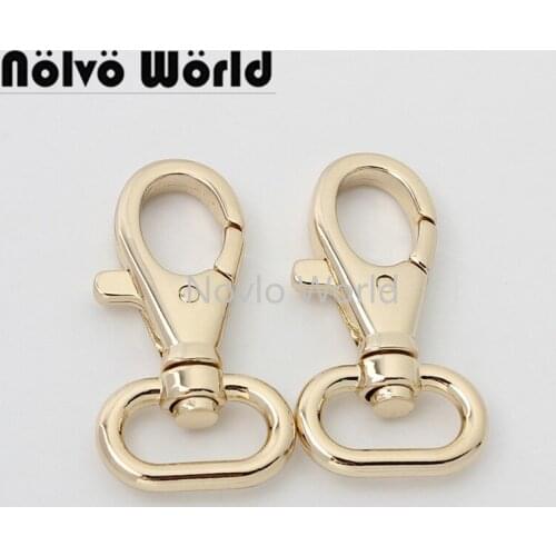 10-50pcs light gold 56*20mm 3/4'' inner thicken snap hooks for woman 2021 designer luxury shoulderbag purse accessories parts