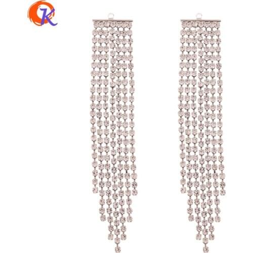Cordial Design 10Pcs 15*90MM Jewelry Findings Component/Genuine Platinum Plating/DIY/Hand Made/Rhinestone Earring Accessories