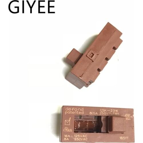 2PCS/LOT Original new 100% CSK-2316 CSK-2320 hair dryer switch 8pin 3gear toggle switch 8A 10A