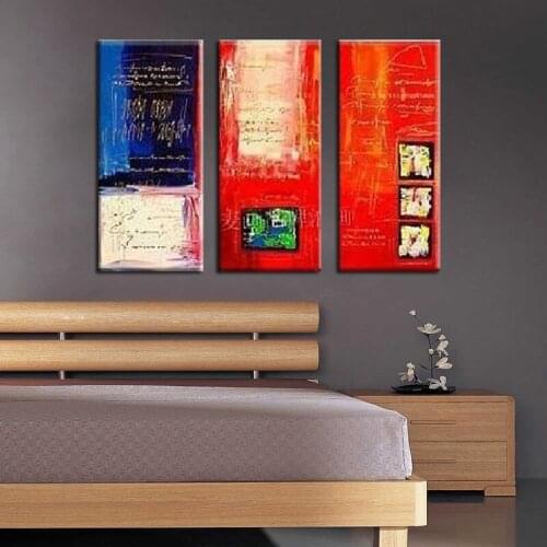3panels simple colors oil painting of modern oil painting on canvas wall art home decoration for living room