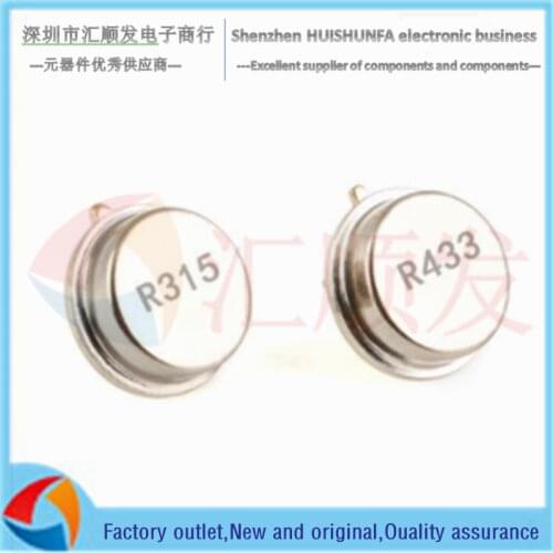 5pcs!!! In-line crystal oscillator R433A 433Mhz R315A 315Mhz round tripod surface acoustic resonator