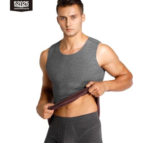 52025 Men Thermal Undershirt Reversible Double-sided Warm Seamless Vest Double-color Sleeveless Top Comfortable Sleeveless Vest