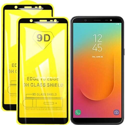 9D Tempered Glass For Samsung Galaxy J6 J8 J4 Plus A6 A8 A7 2018 Screen Protector A750 A750F Protective Glass Film 9H Full Cover