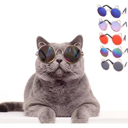 For Dogs Cats Pet Accessories Glasses Cat ear type Sunglasses Puppy Products Decorations Lenses Gadgets Goods For Animals