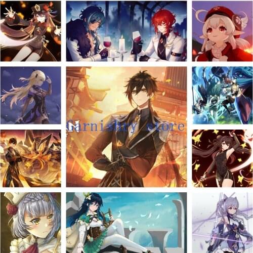 5D Diy Diamond Painting Cross Stitch Kits Mosaic Diamond Embroidery Full Home Decor Gift Anime Game Genshin Impact