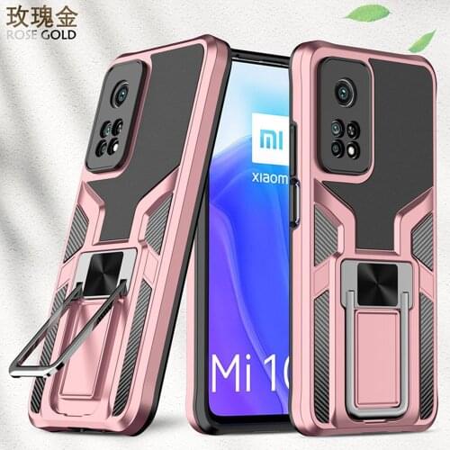 Mi10T Mi 10T Pro 5G Luxury Case For Xiaomi 11 10T Lite Military Bumper Ring Holder Back Case Mi 10S 11 Ultra Mi11i Stand Cover