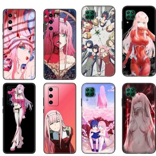 Black tpu Case For Huawei P30 Lite P30 Pro P40 Case For Huawei P40 LITE P Smart Case Cover Zero Two Darling in the FranXX Anime