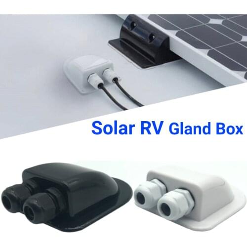 Top Solar Panel Cable Holder Junction Box Roof Wire Entry Gland Box Connector Waterproof for RV Yacht Boat Motorhome Campervan
