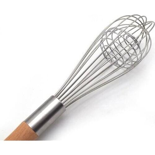 Hot 100pcs Stainless Steel Manual Egg Beater Whisk Coffee Milk Egg Beater For Blending Beating Spring Coil Whisk Kitchen Tool
