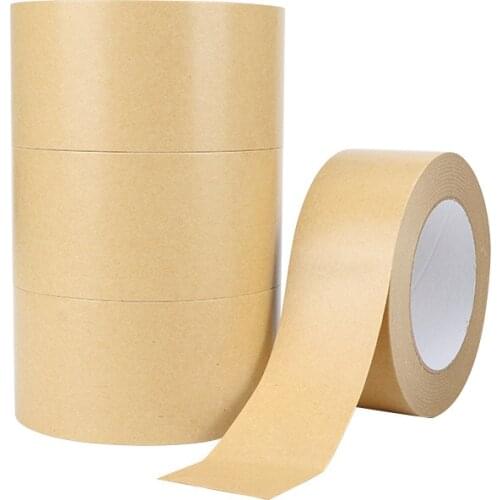 25m / roll Kraft Paper Tape Sealing Self Adhesive Tape Car Painting Shelter Mounting Album Photo Frame Paper Tape Waterproof