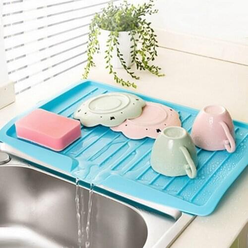 Kitchen ware Cutlery Drip Plate Sink Kitchen Plastic Dish Drainer Tray Large Sink Drying Rack Worktop Storage Rack Organizer