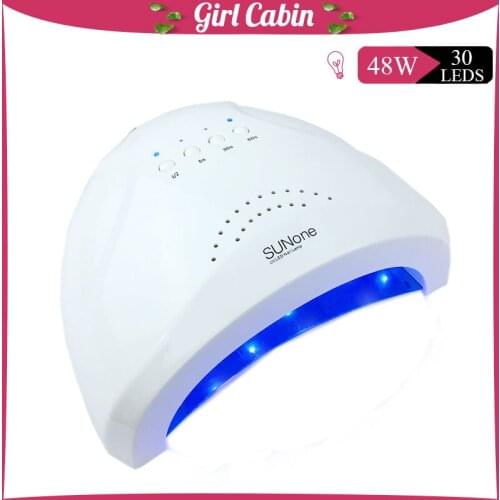 SUNone UV LED Lamp 48W HOT Nail Dryer With Auto Sensor LCD Display Nails UV Lamp For Gel Varnish Fast Curing Manicure Gel