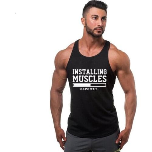 Brand Color Clothing Gyms Tank Top Men Fitness Sleeveless Shirt Combed Cotton Muscle Vest Bodybuilding Stringer Running Vest