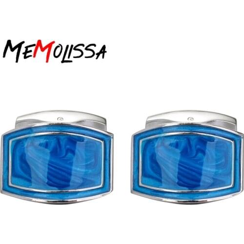 MeMolissa [new style] high fashion blue arc check drip oil sleeve button