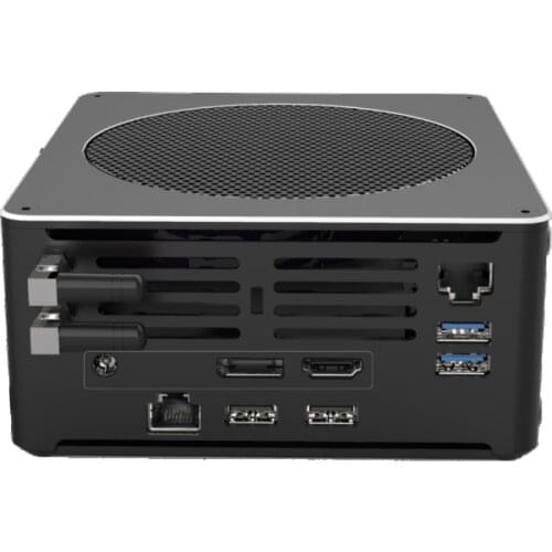 Hystou Intel Xeon E3 1505M V5 Mini PC With Fan HDMI DP 4K Output Type-C USB3.1 Kensington Lock Desktop Office Computer Windows