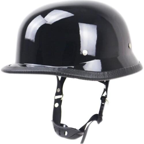 Motorcycle Carbon Fiber Black German Half Face Helmet Chopper Cruiser Biker M/L/XL scooter helmets