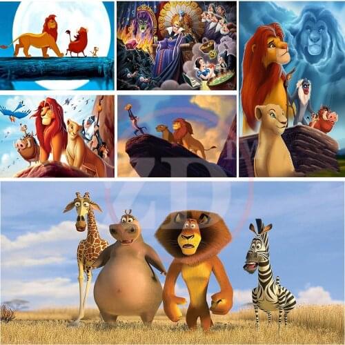 Disney 5D DIY Diamond Painting Lion King Simba Cross Stitch Animal Embroidery Mosaic High Quality Handmade Gift Decoration