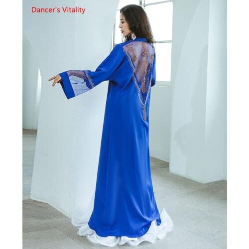 New Belly Dance Performance Waiting Clothes Competition Back Coat Performance Waiting Cloak for Women Oriental Dance Dress