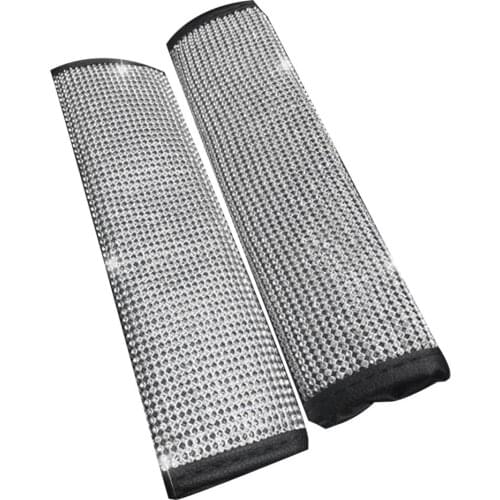 2PCS Soft Seat Belt Shoulder Pads Bling Car Accessories Rhinestone Seat Belt Shoulder Protect Pad Cover Cushion