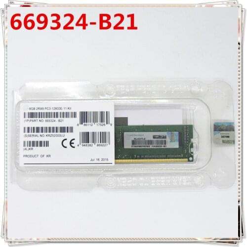 New original in box for 669324-B21 669239-081 8G 2RX8 PC3-12800E DDR3 1600 UDIMM 1 year warranty