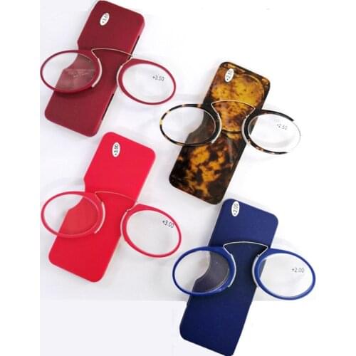 Legless Plastic Reading Glasses Nose Clip Sos Portable Mini Presbyopic Glasses Hyperopia Magnifying Diopter +150 +200 +250 Cheap