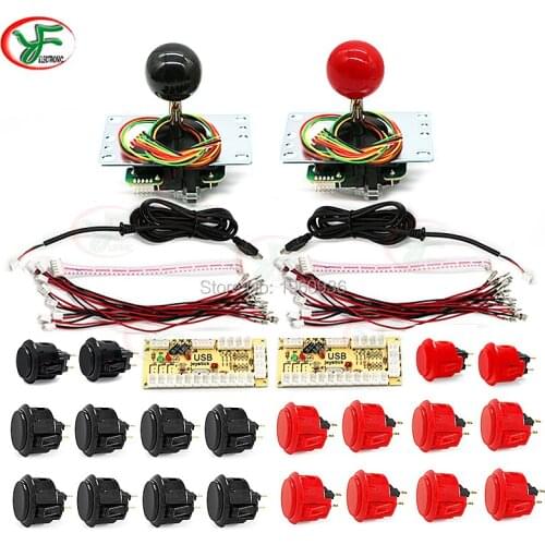 Original SANWA Joystick JLF-TP-8YT With OBSF Push Button Zero Delay Arcade Joystick Kit DIY MAME USB Controller