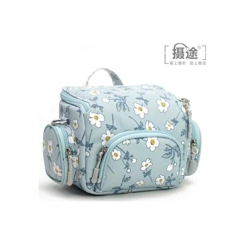 DSLR Camera Bag petals floral Fashion girl Ms. Shoulder Case for Canon Nikon Sony FujiFilm Olympus Panasonic A7 5D 6D 5D3 60D