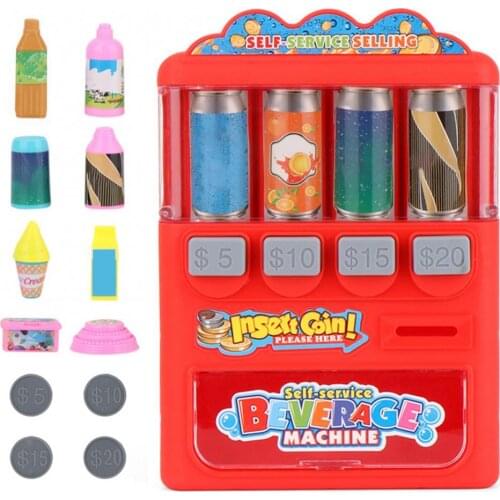 Drinks Vending Machine Education Learning Shopping Game Boy Girl Play House Toy Parent-child Interactive Education Toy Game Gift