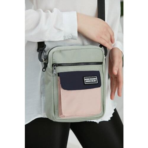 Green powder black Union Odjet Printed Shoulder Hand Evening Party Light Fashion Nightgown Bag Boy 22 Top: 17 width: 7 Cm