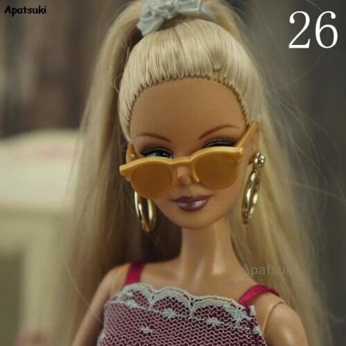 Golden Plastic Sunglasses For Barbie Doll Glasses Eyeglasses For Ken Boy Dolls Glasses Decoration Dollhouse Accessories 1/6 Toys
