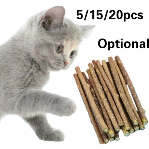 5/15/20pcs Pure Natural Catnip Pet Cat Toy Safety Molar Toothpaste Branch Cleaning Teeth Cat Snacks Sticks Pet Supplies Catnip