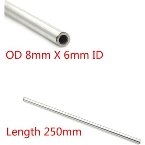 1PC Length 250mm Resist High Temperatures Easily Clean OD 8mm X 6mm ID 304 Stainless Steel Capillary Tube