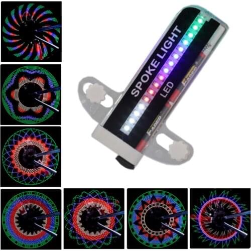32 IED Bicycle Light Bike Spoke Lamp Cycling Bike Tyre Tire Wheel Valve Flash Spoke Warning Light 32 Patterns Bicycle Lights