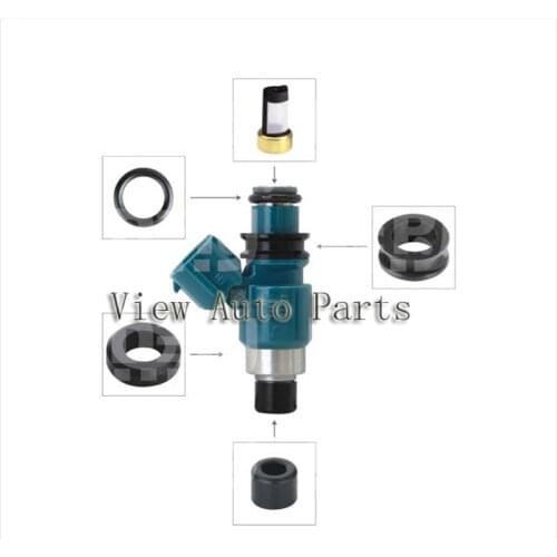 6 sets Fuel Injector Repair Kits For TOYOTA LEXUS SUBARU Micro Filter Seal orings Plastic Washe cap VD-RK-0019