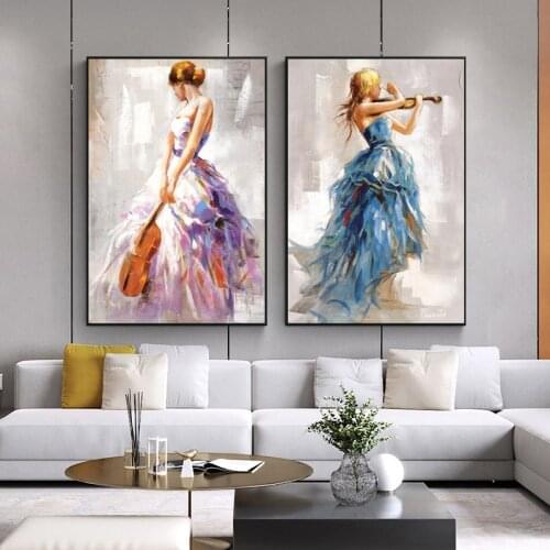 Abstract Girl Canvas Paintings Ballerina Modern Wall Pictures For Living Room Posters And Prints Wall Art Canvas Prints Cuadros