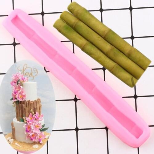 Bamboo Cake Border Silicone Molds DIY Wedding Cupcake Topper Fondant Cake Decorating Tools Candy Clay Chocolate Gumpaste Moulds