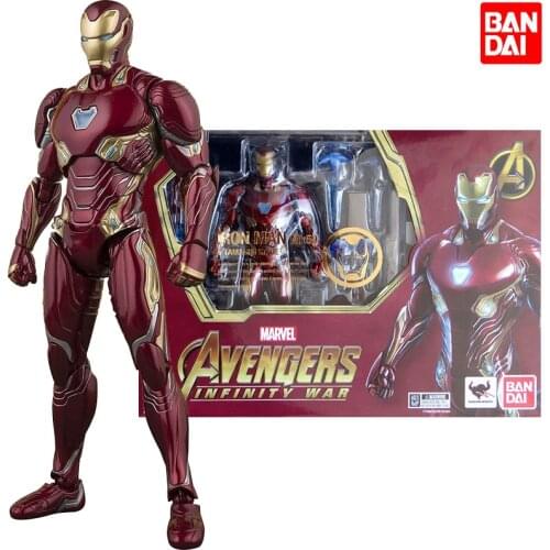 Bandai Tamashii Nation Marvel Avengers Infinity War Iron Man Mk-50 Gorgeous Version S.h. f. Doll Action Figure Model Kids Toys