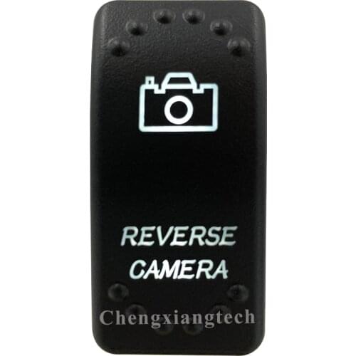 Car Boat SUV UTV RV Truck-White Led -5 Pins-On Off-Laser Etched-Reverse Camera-Rocker Switch-12v 24v-Overload Protection-IP66