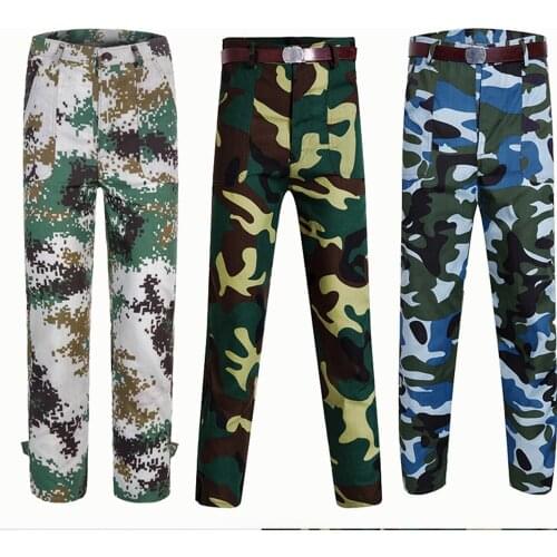 Camouflage Trousers Student Military Training Summer Outdoor Wear-resisting Joggers Men Casual Pants Men Women Trousers Bulk