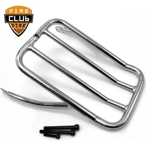 Chrome Motorcycle Rear Fender Luggage Shelf Rack Case For Harley XL1200N XL1200V XL1200X 2007-up XL883N 2009-Later