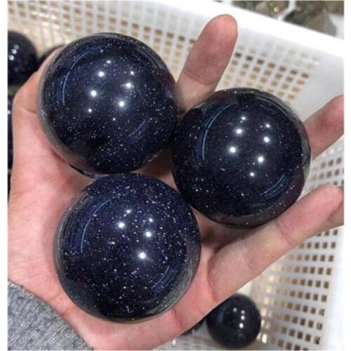 Crystal quartz polished crystal healing stones Blue sandstone sphere for Home Decoration